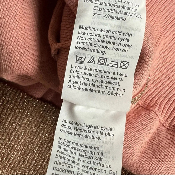 J. Crew Collection Long Cardigan Double Knit Lurex Pink Size Small  $128 J8223 - Picture 15 of 16